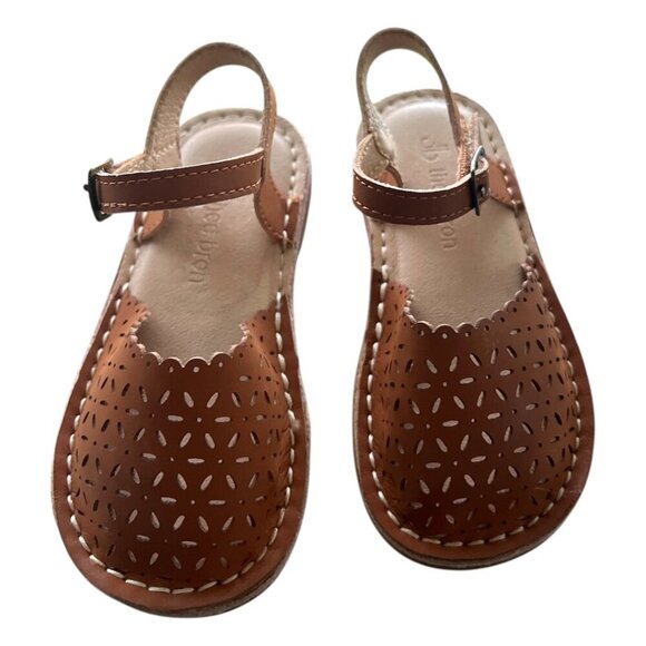 THEE BRON Toddler GIrl's Comfort Sandals Kids Sandals Brown Soft Leather Size 6 - Picture 3 of 9